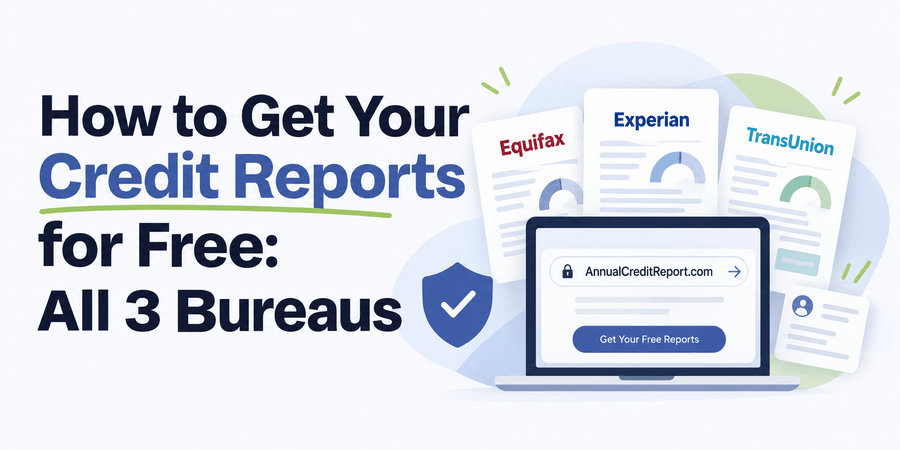 Free credit reports from 3 credit bureaus