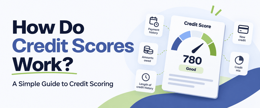 Feature image on how credit scores work