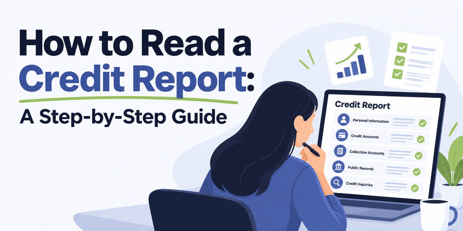 Image of a girl reading her credit report